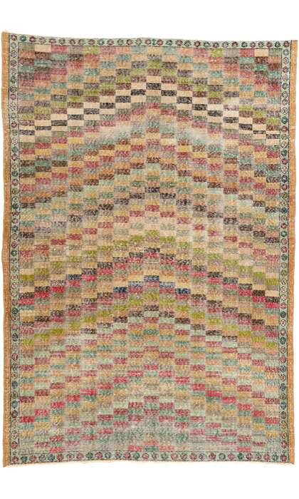 5 x 8 Zeki Muren Vintage Turkish Sivas Rug 51987