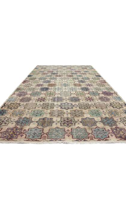 6 x 9 Distressed Vintage Turkish Sivas Rug 52005