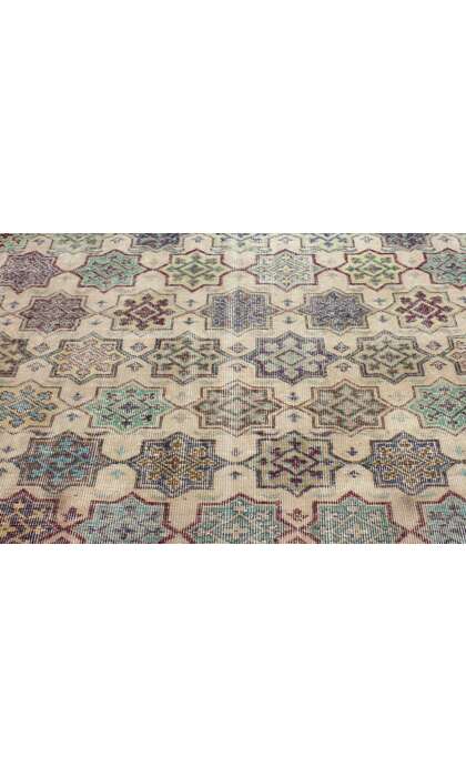 6 x 9 Distressed Vintage Turkish Sivas Rug 52005