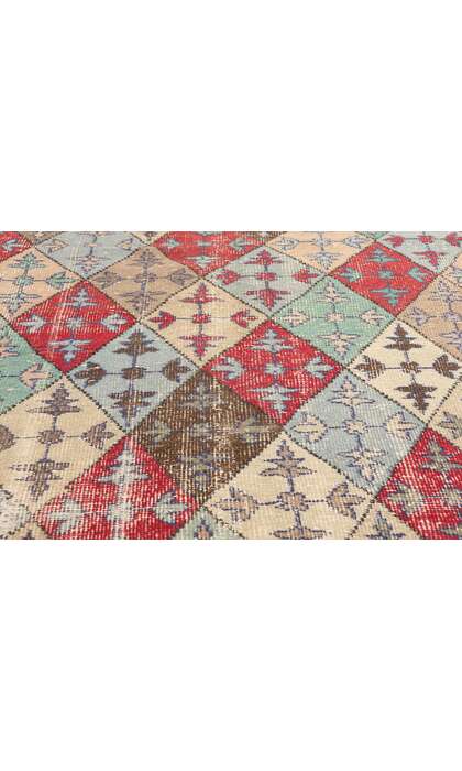 4 x 7 Zeki Muren Distressed Vintage Turkish Sivas Rug 51930