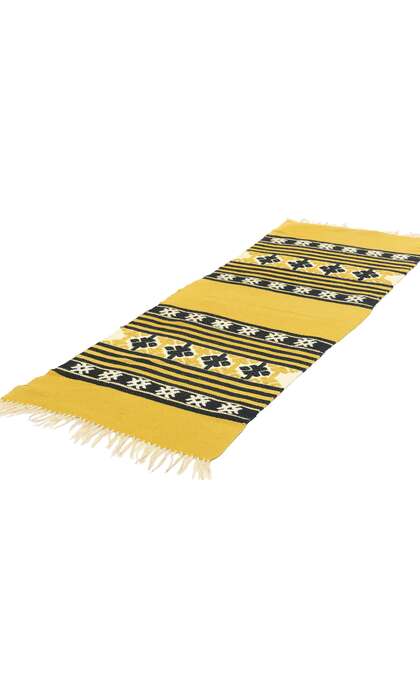 1 x 4 Vintage Yellow Greek Kilim Rug 78796