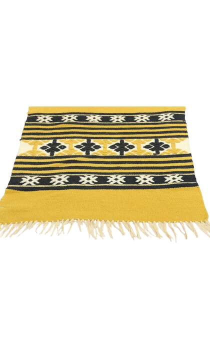 1 x 4 Vintage Yellow Greek Kilim Rug 78796
