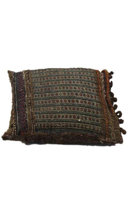 1 x 1 Antique Afghan Rug Pillow 74587