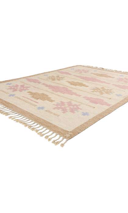 5 x 8 Anna Johanna Angstrom Vintage Swedish Rollakan Rug 78833