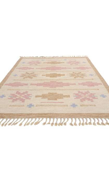 5 x 8 Anna Johanna Angstrom Vintage Swedish Rollakan Rug 78833