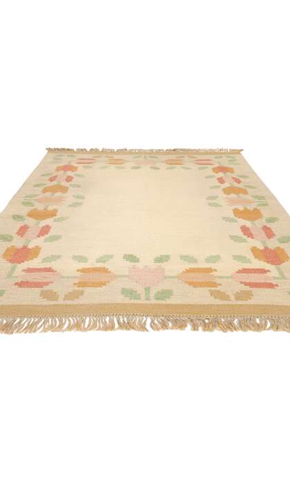 5 x 8 Anne Marie Boberg Vintage Swedish Rollakan Rug 78835