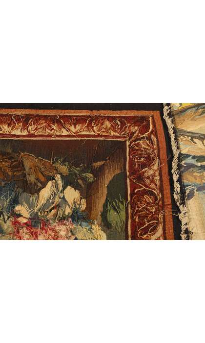 7 x 10 Antique French Aubusson Verdure Tapestry 78831