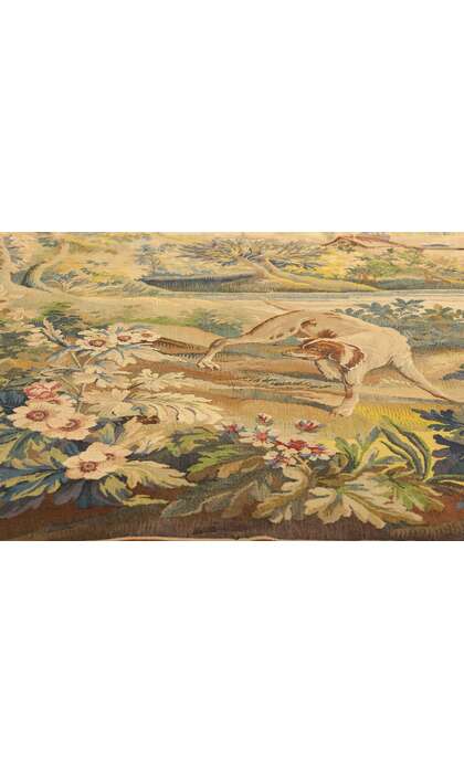 7 x 10 Antique French Aubusson Verdure Tapestry 78831