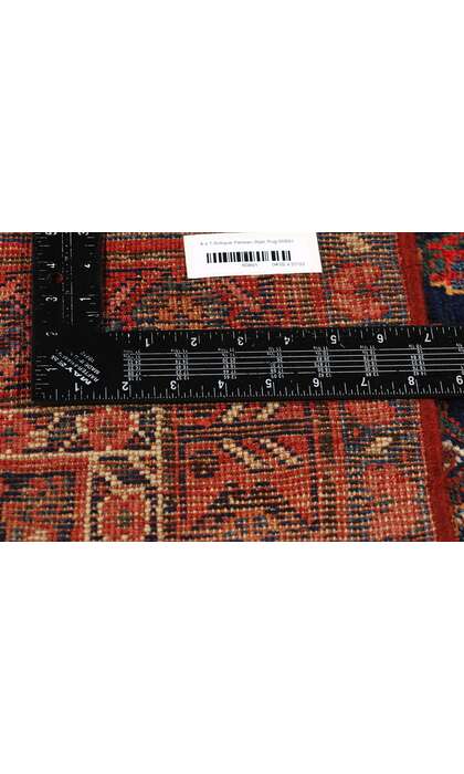 4 x 7 Antique Navy Blue Persian Bijar Rug 60891