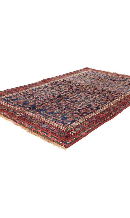 4 x 7 Antique Navy Blue Persian Bijar Rug 60891