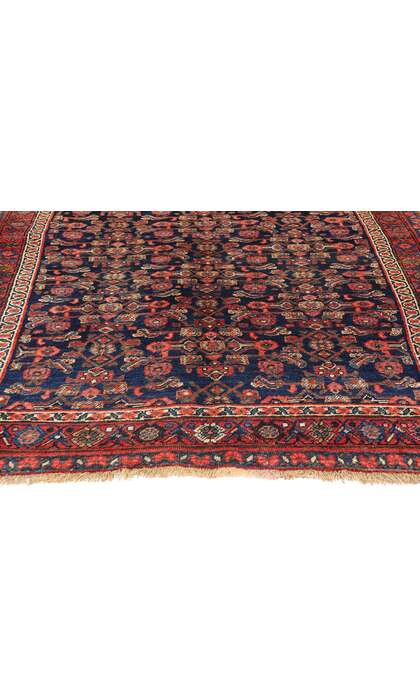 4 x 7 Antique Navy Blue Persian Bijar Rug 60891