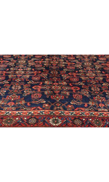 4 x 7 Antique Navy Blue Persian Bijar Rug 60891