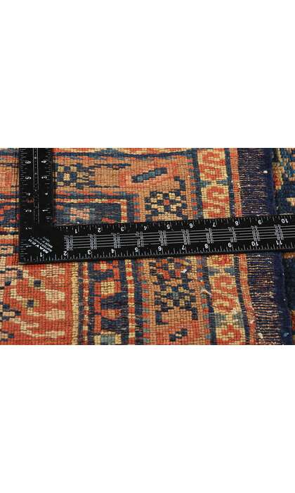 10 x 13 Antique Navy Blue Persian Kurdish Rug 51634