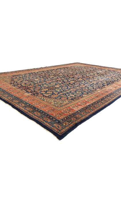 10 x 13 Antique Navy Blue Persian Kurdish Rug 51634