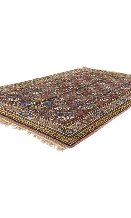 5 x 8 Antique Plum Caucasian Azerbaijan Tekke Rug 60892