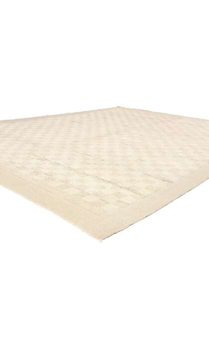 9 x 12 Modern Beige Checkered Moroccan Rug 81071