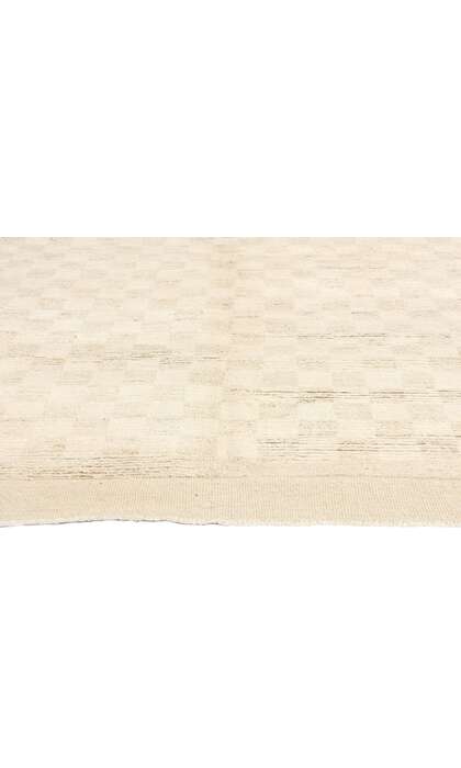 9 x 12 Modern Beige Checkered Moroccan Rug 81071
