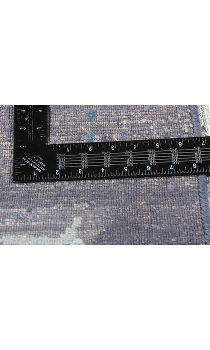 9 x 12 Contemporary Abstract Damask Wool and Silk Rug 31014