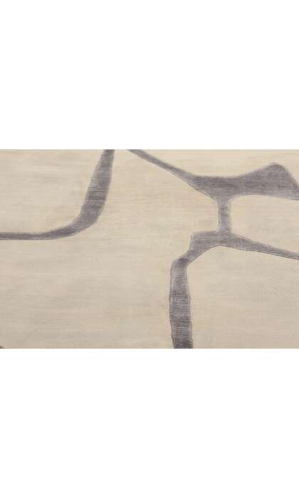 9 x 12 Contemporary Abstract Wool and Silk Rug 31015