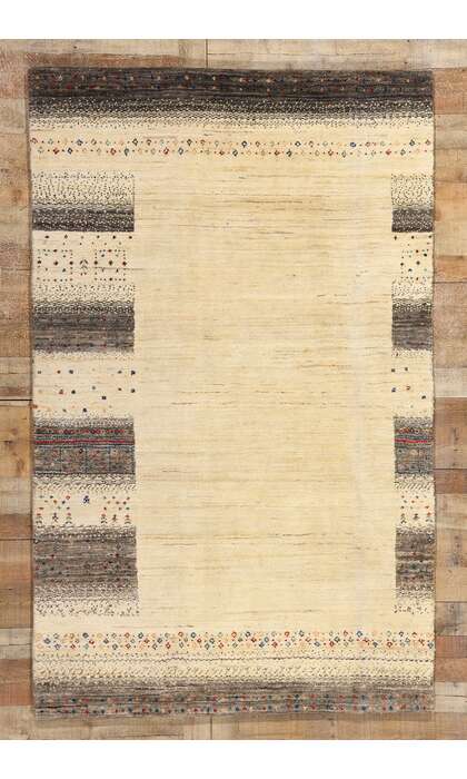5 x 8 Earth-Tone Indian Gabbeh Rug 31006