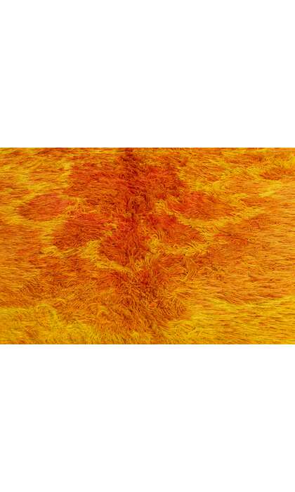 4 x 6 Vintage Ege Taepper Sunburst Danish Rya Rug 78271