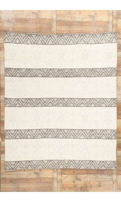 8 x 10 Moroccan Textured High-Low Kilim Rug 31010