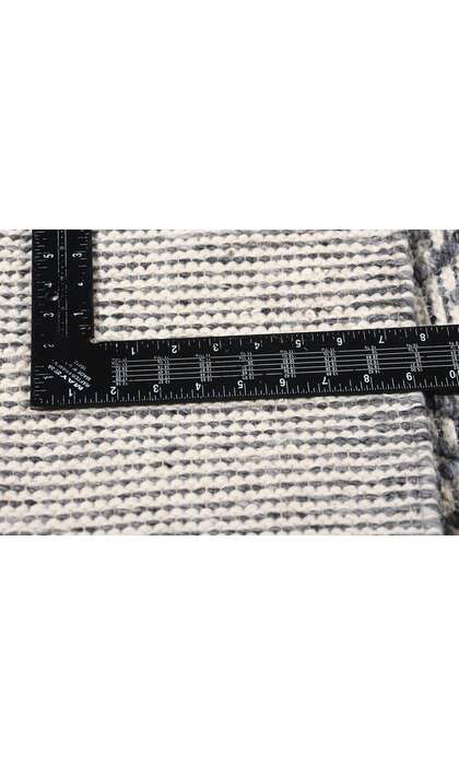 8 x 11 Moroccan Gray Textured High-Low Kilim Rug 31030