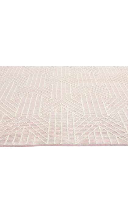 8 x 10 Moroccan Pink Textured High-Low Kilim Rug 31027