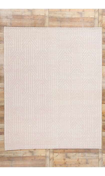 8 x 10 Moroccan Pink Textured High-Low Kilim Rug 31027