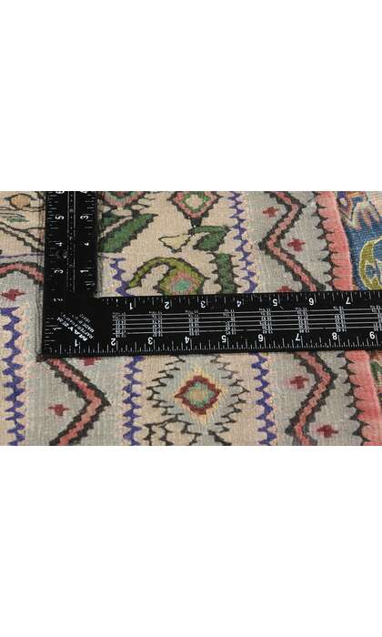 5 x 6 Vintage Persian Floral Bijar Kilim Rug 78213