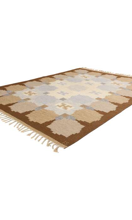 5 x 8 Ingegerd Silow Vintage Swedish Rollakan Rug 78815