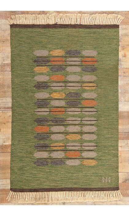 4 x 7 Nils Nilsson Vintage Finnish Rollakan Rug 78825