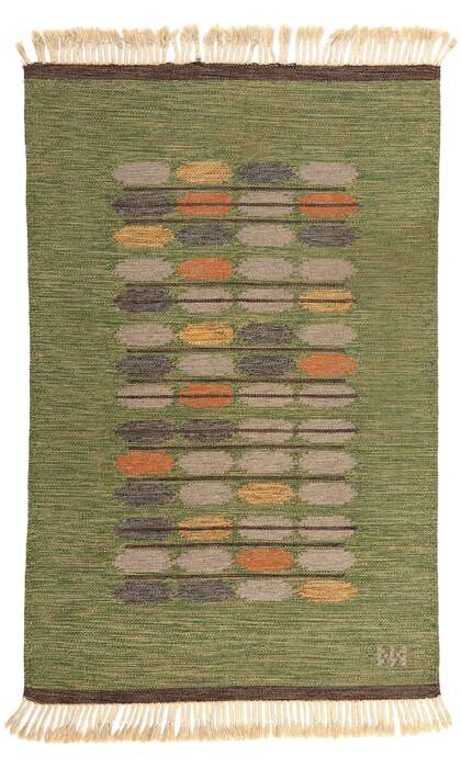 4 x 7 Nils Nilsson Vintage Finnish Rollakan Rug 78825