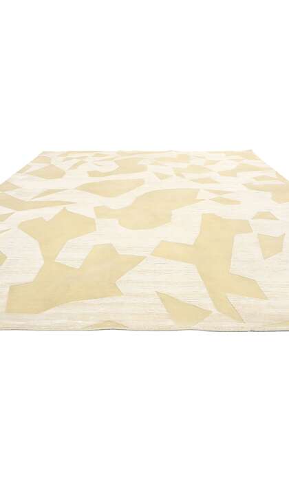 9 x 12 Organic Modern High-Low Wool and Silk Rug 31012