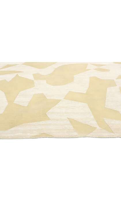 9 x 12 Organic Modern High-Low Wool and Silk Rug 31012