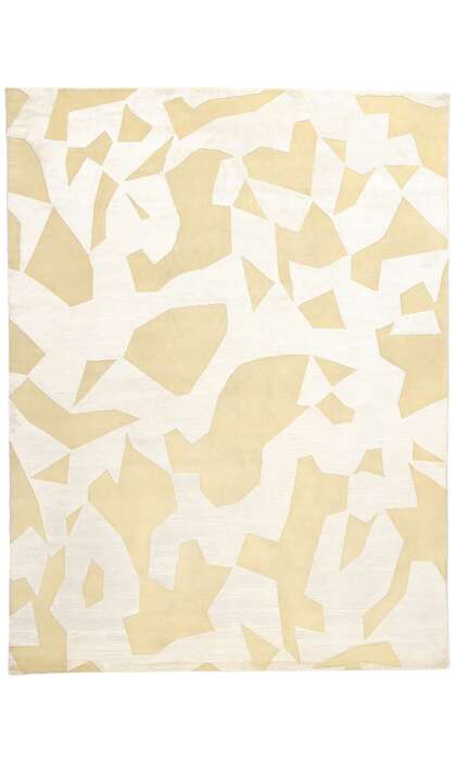 9 x 12 Organic Modern High-Low Wool and Silk Rug 31012