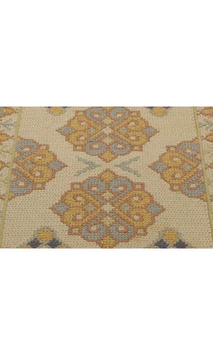 2 x 2 Antique Portuguese Needlepoint Arraiolos Rug 73318