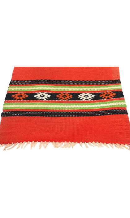 1 x 4 Vintage Red Greek Kilim Rug 78799