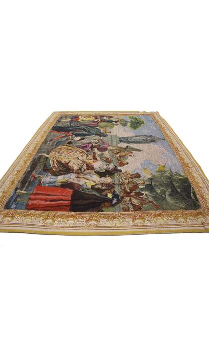 6 x 7 The Minute Carnival Scene Vintage French Tapestry 72967