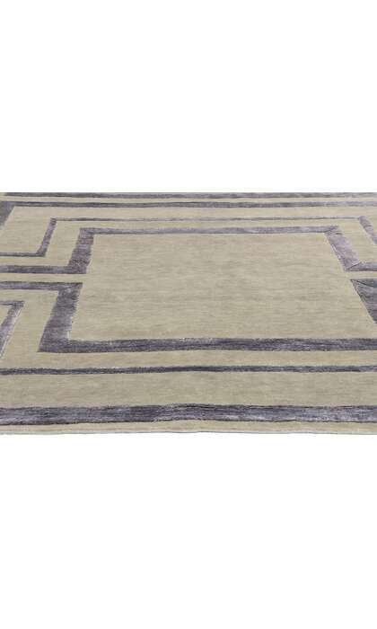 8 x 10 Transitional High-Low Wool and Silk Rug 31021
