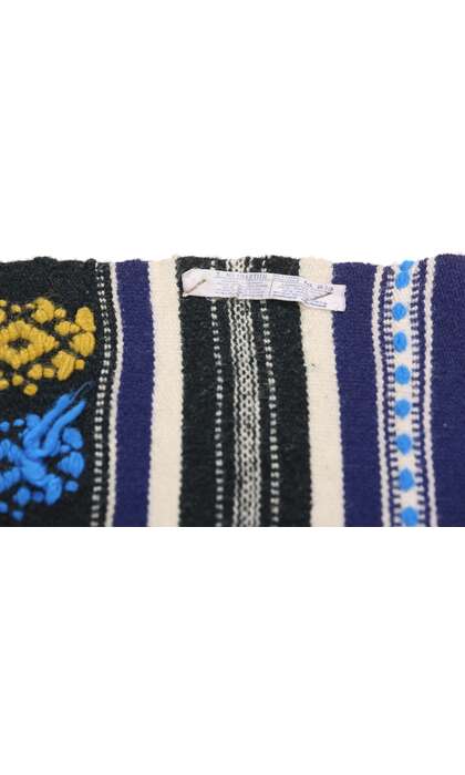 1 x 4 Vintage Blue Greek Kilim Rug 78798