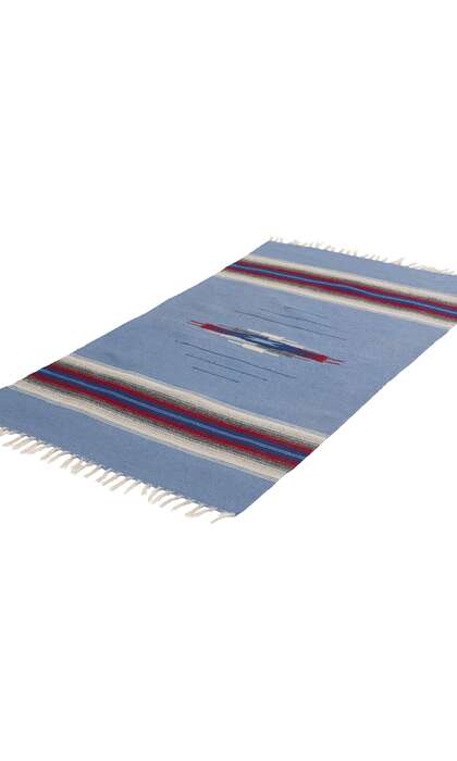 2 x 3 Vintage Blue New Mexico Chimayo Rug 78801