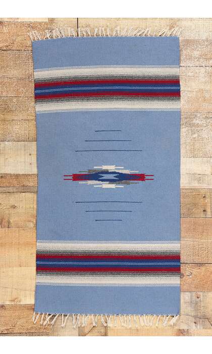 2 x 3 Vintage Blue New Mexico Chimayo Rug 78801
