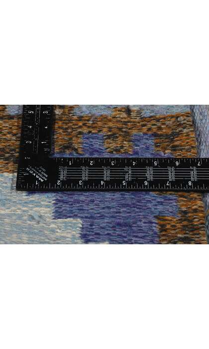 5 x 8 Vintage Blue Swedish Rollakan Rug 78822