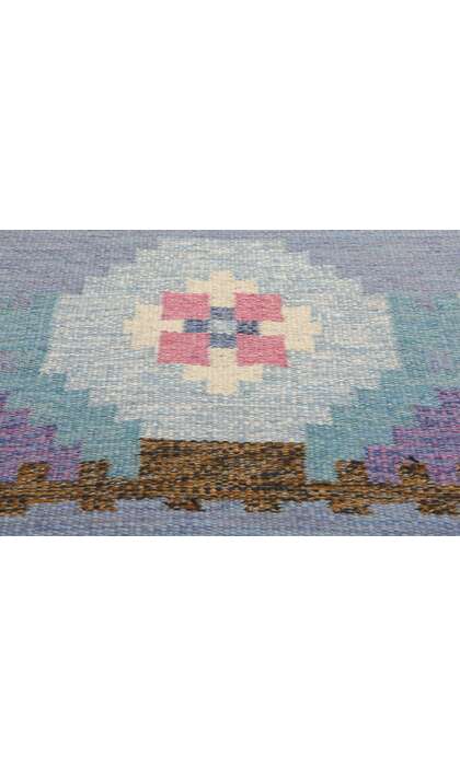 5 x 8 Vintage Blue Swedish Rollakan Rug 78822