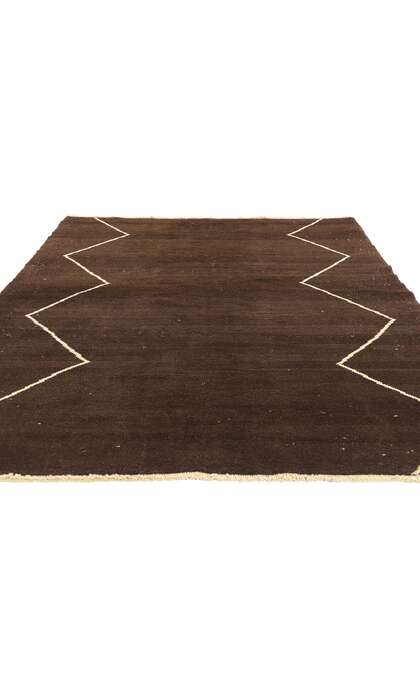 5 x 8 Vintage Dark Brown Turkish Moroccan Rug 77683