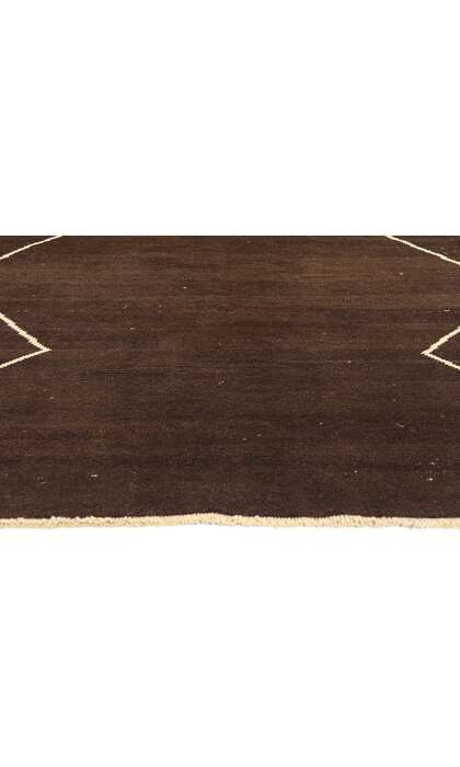 5 x 8 Vintage Dark Brown Turkish Moroccan Rug 77683