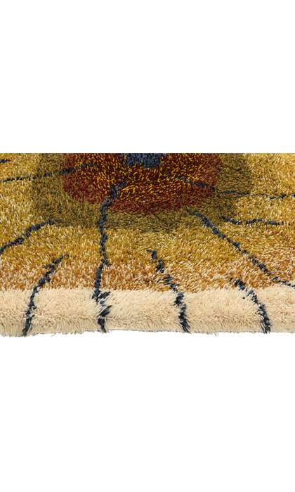 4 x 5 Laila Seppa Vintage Finnish Ryijy Rug 78828