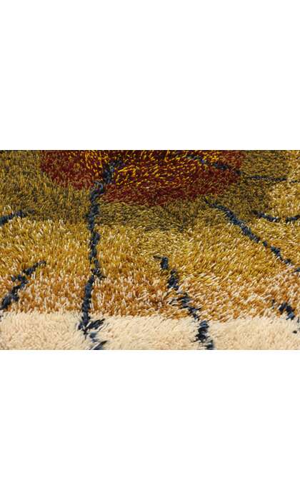 4 x 5 Laila Seppa Vintage Finnish Ryijy Rug 78828