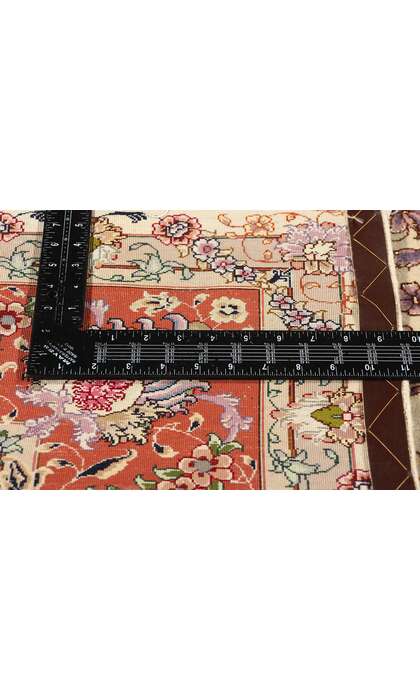 7 x 10 Vintage Wool and Silk Persian Tabriz Rug 78687